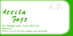 attila fojt business card